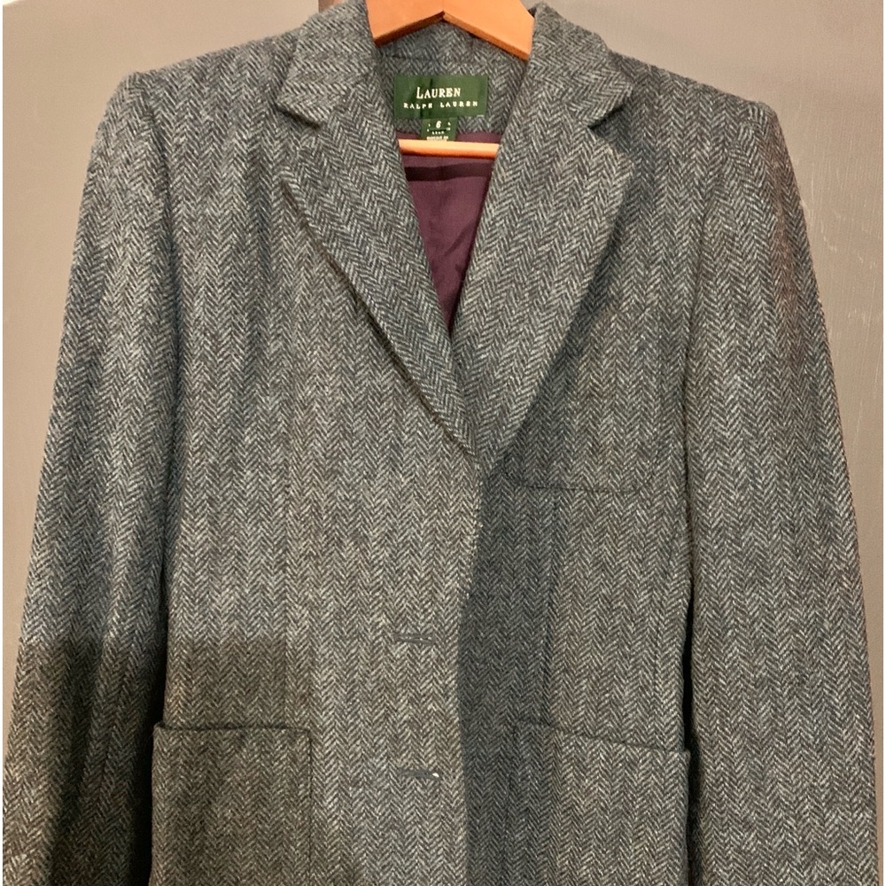 Ralph Lauren Shetland Wool Blazer, BLUE, size 6